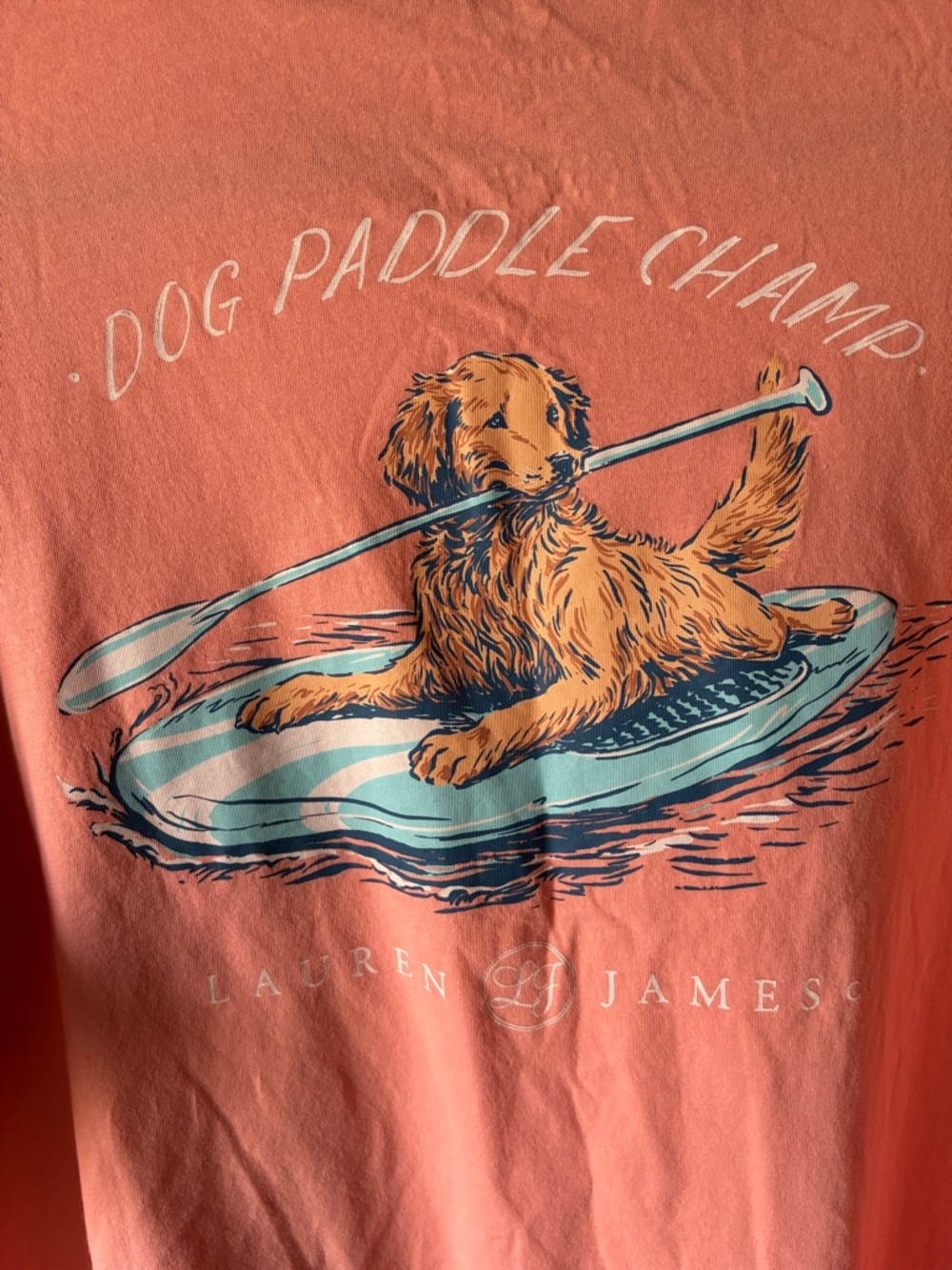 Lauren James XXL Coral Graphic Dog Paddle Long Sleeve - Picture 2 of 6